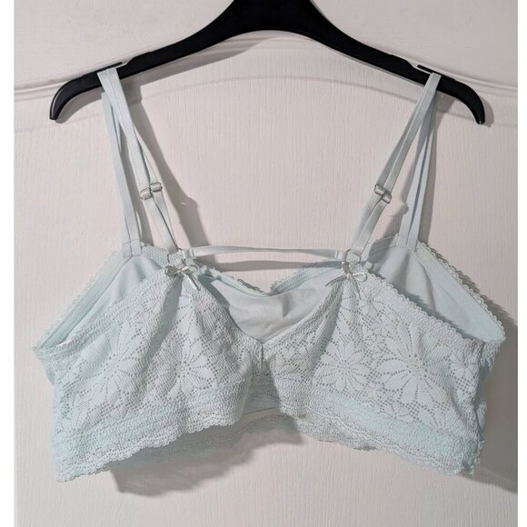 NEW Aerie | Anytime Lace Strappy Bralette In Light Turquoise - Picture 3 of 8